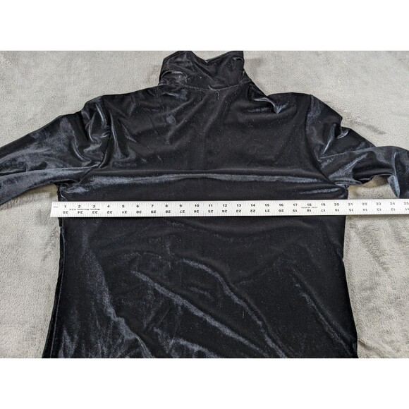 Vintage J Crew Velvet Track Jacket XL Black 80s 90s Velour - Picture 7 of 8